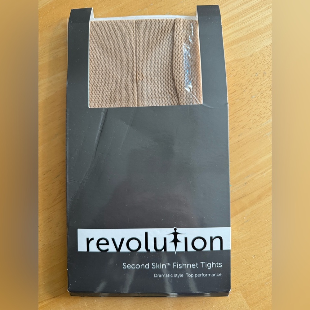 Revolution Second Skin Fishnet Tights in Caramel Size S/M Style 1086 NWT